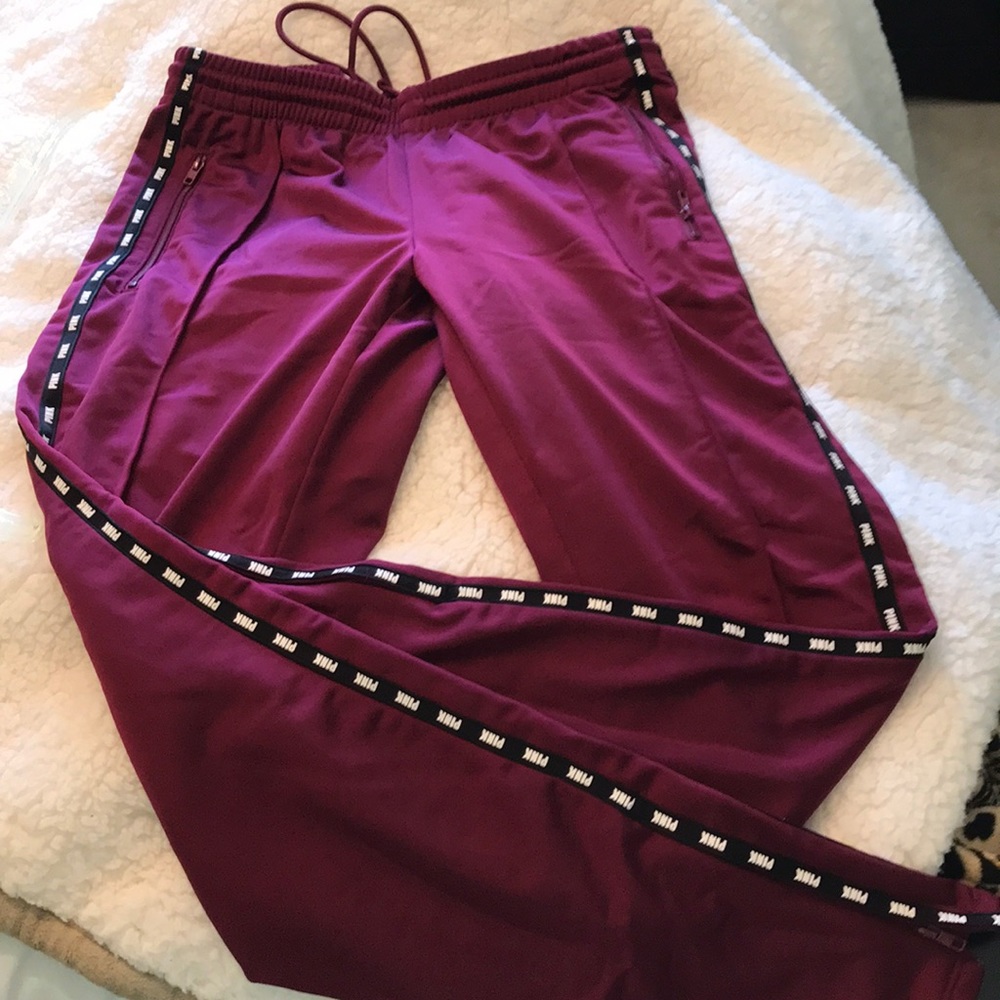 PINK joggers/track pant (maroon) Brand New